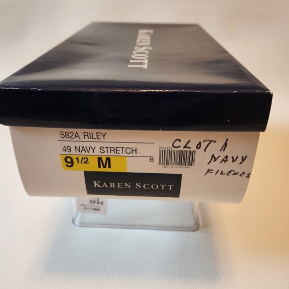 Karen Scott Riley Navy Blue Stretch Slip on Heels Size 9.5 NEW IN BOX NEVER WORN - Picture 12 of 12